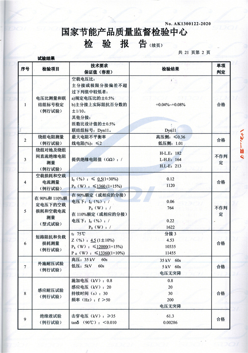 高低压试验报告-S11-1250临海临海临海油浸式变压器-2.jpg